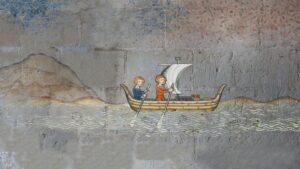 Bateau issu de l'exposition "L'énigme de Pierre" de Picta Productions et Marelle Studio en 2023