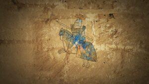 Cavalier issu de l'exposition "L'énigme de Pierre" de Picta Productions et Marelle Studio en 2023