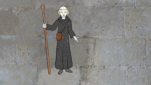 Pèlerin issu de l'exposition "L'énigme de Pierre" de Picta Productions et Marelle Studio en 2023