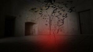 Simulation de graffitis hébraïques sur les murs du château de Marmande pour l'exposition "L'énigme de Pierre" de Picta Productions et Marelle Studio en 2023